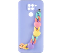 Купить - чехол для смартфона  Чехол Chained Heart c подвесной цепочкой для Xiaomi Redmi Note 9 (Lilac Blue) (1187072)