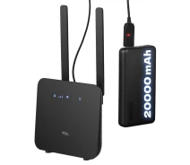Купить - 3G/4G модем  Маршрутизатор TCL LINKHUB (HH42CV2) LTE Wi-Fi4 1xFE LAN/WAN 1xFE LAN 2xSMA Чорний + Power Bank 20000мА·год + USB-DC кабель 5В-12В (694743657296)