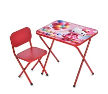Купить - стол для творчества  Детский складной столик "Hello Kitty" M 5969-3 со стульчиком, цифры