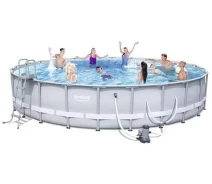 Купить - бассейн  Каркасный бассейн Bestway 56705 (671х132, карт. фильтр, лестница, подложка, тент)