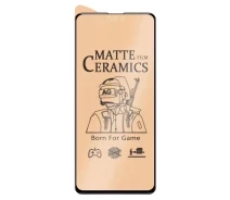 Купить - защитное стекло для смартфона  Защитное стекло-пленка Fiji Ceramic для Apple Iphone 14 Pro Max матовое черный Full Glue 0,3 мм в упаковке