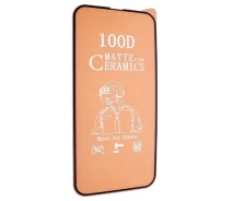 Купить - защитное стекло для смартфона  Защитное стекло-пленка Fiji Ceramic для Apple Iphone 14 Plus матовое черный Full Glue 0,3 мм в упаковке