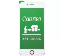 Купить - защитное стекло для смартфона  Защитное стекло-пленка Fiji Ceramics для Apple Iphone 8 белый Full Glue 0,26 мм в упаковке