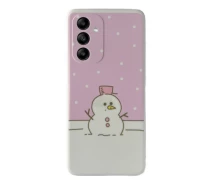 Купить - чехол для смартфона  Чехол Новогодний Premium для Samsung A04S (06) Снеговик новогодний