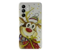 Купить - чехол для смартфона  Чехол Новогодний Premium для Samsung A04S (04) Новогодний Олень белый