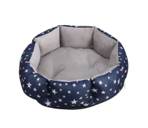 Купить - спальное место  Лежак Lesko SY-2022-1208 Blue Stars M для котов собак круглый