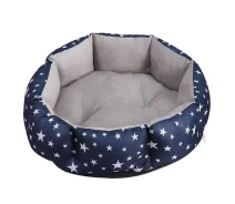 Купить - спальное место  Лежак Lesko SY-2022-1208 Blue Stars L для котов собак круглый