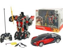 Купить - радиоуправляемую игрушку  Машинка Трансформер с пультом AUTOBOTS Bugatti Veyron Robot Car Size 1:18 Красно-Черный