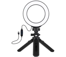 Купить - набор блогера  Набор блогера Puluz Ring USB LED lamp PKT3058B 4.7" + tripod 12 см (PKT3058B)