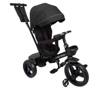Купить - велосипед и аксессуар  Детский 3-х колесный велосипед MT 1001-1 Elegant Black TURBO TRIKE NEW 2024 с вращательным сиденьем на 360°