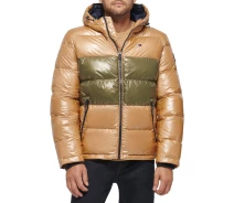 Купить - куртку мужскую  Мужская куртка Tommy Hilfiger пуховик с капюшоном 1159824479 (Коричневый XL) (art557466)