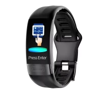 Купить - фитнес-браслет  Фитнес-браслет Jiks Fit lite с тонометром и ЭКГ (Черный)