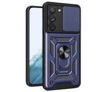 Купить - чехол для смартфона  Чехол Fiji Camera Defence для Samsung Galaxy S23 (S911) бампер с защитой камеры и подставкой Dark Blue