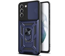 Купить - чехол для смартфона  Чехол Fiji Camera Defence для Samsung Galaxy S21 (G991) бампер с защитой камеры и подставкой Dark Blue