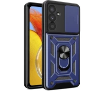 Купить - чехол для смартфона  Чехол Fiji Camera Defence для Samsung Galaxy S24 (S921) бампер с защитой камеры и подставкой Dark Blue