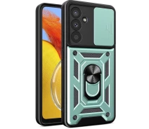 Купить - чехол для смартфона  Чехол Fiji Camera Defence для Samsung Galaxy S24 (S921) бампер с защитой камеры и подставкой Green