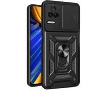 Купить - чехол для смартфона  Чехол Fiji Camera Defence для Xiaomi Poco F4 бампер с защитой камеры и подставкой Black