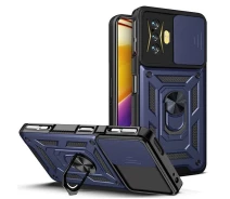 Купить - чехол для смартфона  Чехол Fiji Camera Defence для Xiaomi Poco F4 GT бампер с защитой камеры и подставкой Dark Blue
