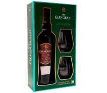 Купить - виски  Виски односолодовый Glen Grant 12 Y.O (gift box + 2 Glasses) 0,75 л (3068680160084)