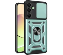 Купить - чехол для смартфона  Чехол Fiji Camera Defence для Samsung Galaxy M13 4G (M135) бампер с защитой камеры и подставкой Green