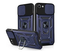 Купить - чехол для смартфона  Чехол Fiji Camera Defence для Apple iPhone SE (2020) бампер с защитой камеры и подставкой Dark Blue