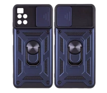Купить - чехол для смартфона  Чехол Fiji Camera Defence для Xiaomi Redmi Note 11S 5G (Chinese version) защита камеры и подставка Dark Blue