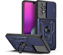 Купить - чехол для смартфона  Чехол Fiji Camera Defence для Samsung Galaxy A73 5G (A736) бампер с защитой камеры и подставкой Dark Blue