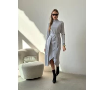 Купить - повседневное платье  Платье ORIGA Тея 193457 42/XS Серо-голубой (961) (676ab0838b0f53443615f6be)