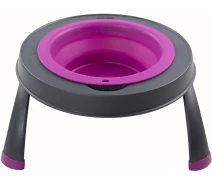 Купить - миску и контейнер для собак  Миска на складной подставке Dexas Single Elevated Feeder-LG 960 мл Пурпурно-серый (PW1404322405) (0084297309107)