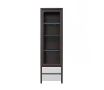 Купить - сервант  Сервант BRW Каспиан REG1W2SL+подсветка 56х200,5х40,5 венге /серый глянец