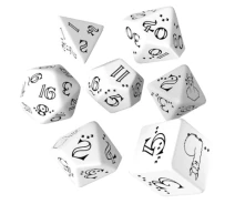 Купить - аксессуар для настольной игры  Набор кубиков для настольных игр Q-Workshop Bright Llama Dice Set (White black) (SLLA02) (645598-01)