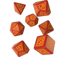 Купить - аксессуар для настольной игры  Набор кубиков для настольных игр Q-Workshop Dragon Slayer Red orange Dice Set (7 шт) (SDRS1D) (645624-01)
