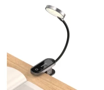 Купить - настольную лампу  Лампа настольная аккумуляторная на прищепке LED Comfort Reading Mini Clip Lamp 350 мАч 4000 K Baseus Gray