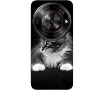 Купить - чехол для смартфона  Силиконовый чехол SMTT для ZTE Nubia Focus 5G с картинкой Кот на черном