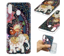 Купить - чехол для смартфона  Силиконовый (TPU) чехол Deexe Pretty Glossy для Samsung Galaxy M20 - Flower and Elephant