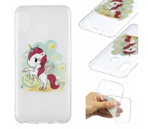 Купить - чехол для смартфона  Силиконовый (TPU) чехол Deexe Pretty Glossy для Samsung Galaxy M20 - Unicorn