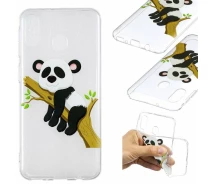 Купить - чехол для смартфона  Силиконовый (TPU) чехол Deexe Pretty Glossy для Samsung Galaxy M20 - Panda Climbing Tree