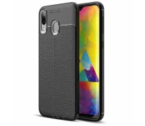 Купить - чехол для смартфона  Защитный чехол Deexe Leather Cover для Samsung Galaxy M20 - Black