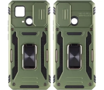 Купить - чехол для смартфона  Ударопрочный чехол Camshield Army Ring для Xiaomi Redmi 10C (Оливковый / Army Green) (1378537)