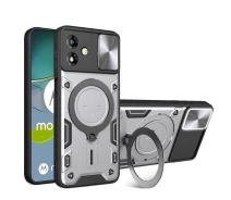 Купить - чехол для смартфона  Ударопрочный чехол Bracket case with Magnetic на Samsung Galaxy A06 (Silver) 1964875