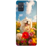 Купить - чехол для смартфона  Чехол Happy dog in flowers для Samsung Galaxy A71 (2020) 2056415