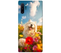 Купить - чехол для смартфона  Чехол Happy dog in flowers для Samsung Galaxy Note 10+ (2019) 2056432