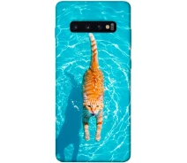Купить - чехол для смартфона  Чехол Cat swimming для Samsung Galaxy S10 Plus (2019) 2059508