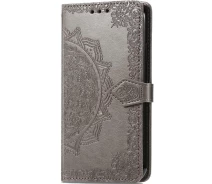 Купить - чехол для смартфона  Кожаный чехол (книга) Art Case с визитницей на Xiaomi Redmi Note 13 Pro+ (Серый) 1683859