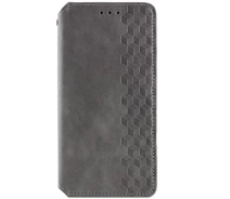 Купить - чехол для смартфона  Кожаный чехол книга GETMAN Cubic (PU) на Xiaomi Redmi Note 13 Pro+ (Серый) 1683911