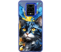 Купить - чехол для смартфона  TPU+PC чехол TakiTaki Magic glow на Xiaomi Redmi Note 9s / Note 9 Pro / Note 9 Pro Max (Cat / Blue) 1677957