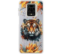 Купить - чехол для смартфона  TPU+PC чехол TakiTaki Magic glow на Xiaomi Redmi Note 9s / Note 9 Pro / Note 9 Pro Max (Tiger / White) 1677965
