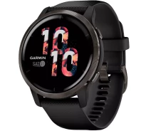 Купить - смарт-часы  Cмарт-часы Garmin Venu 2 Slate Stainless Steel Bezel with Black Case and Silicone Band (010-02430-11/01) [63415]