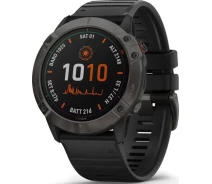 Купить - смарт-часы  Смарт-часы Garmin Fenix 6X Pro Solar Titanium Carbon Grey DLC with Black Band (010-02157-21) (NW10021)