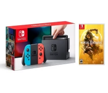 Купить - игровую консоль  Игровая консоль Nintendo Switch Neon blue/red + Mortal Kombat XI